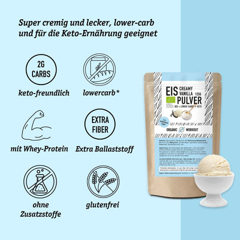 LOWER-CARB VANILLE EIS - KETO-FREUNDLICH