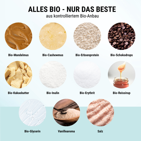 Cookie Dough NomNoms- Protein Bites – Chocolat Chip, bio, vegan mit Bio-Erythrit und Bio Erbsenprotein