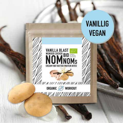 Vanilla Blast NomNoms (Protein-Bites) – bio, vegan mit Bio-Erythrit und Bio Erbsenprotein