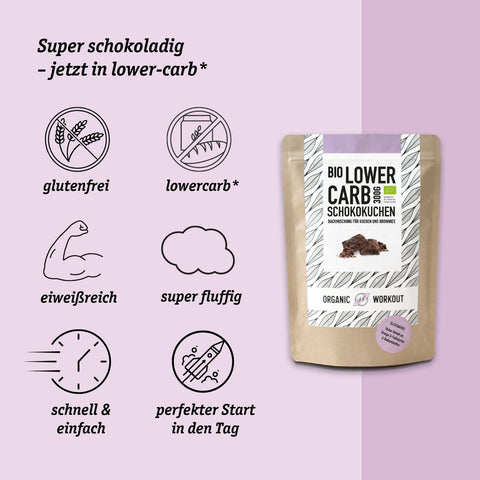 50 g Bio Lower-Carb* Schokokuchen Mug-Cake-Mix
