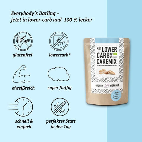 50 g Bio Lower-Carb* Mug-Cake-Mix für Tassen-Kuchen