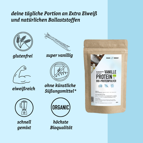 Bio Vanille-Proteinpulver aus Wheyproteinkonzentrat