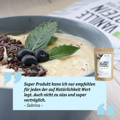 Bio Vanille-Proteinpulver aus Wheyproteinkonzentrat