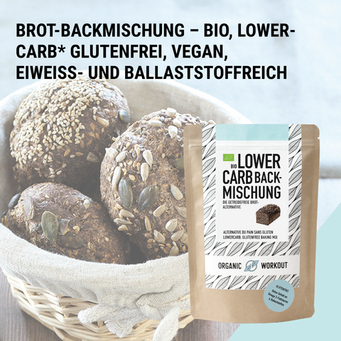 LOWER-CARB* BACKMISCHUNG – für Brötchen, Bagel & Brot-Alternative