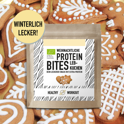 Lebkuchen Protein Bites – bio, vegan mit Extra pflanzlichem Protein