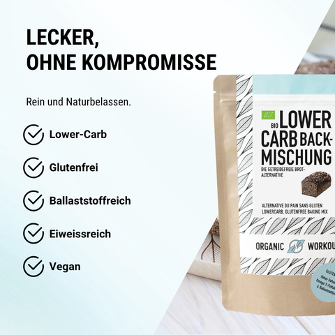 LOWER-CARB* BACKMISCHUNG – für Brötchen, Bagel & Brot-Alternative