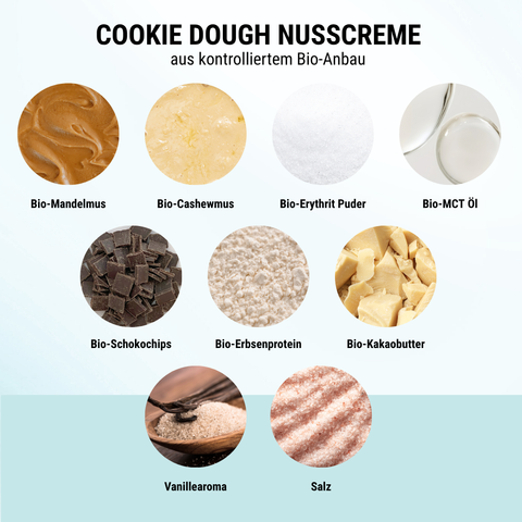 Limitierte Cookie Dough Creme - proteinreich, mit Erythrit gesüsst