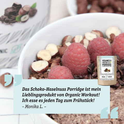 Bio Protein Porridge Schoko-Haselnuss vegan