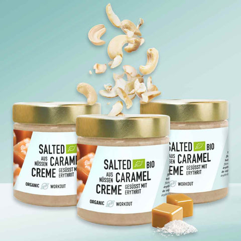 Salted Caramel Bio Nusscreme aus Cashew-Nüssen – vegan