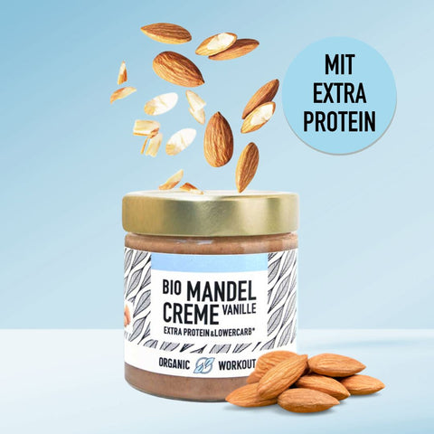 Bio Mandelcreme mit Whey-Protein + Vanille