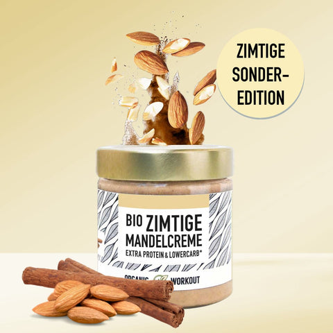 Zimtige Bio Mandelcreme mit Whey-Protein + Vanille (limitierte Sonderedition)