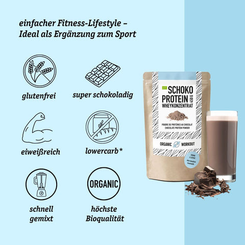 Bio Schoko-Proteinpulver aus Whey-Konzentrat