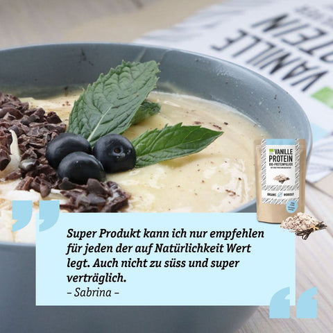 Bio Vanille-Proteinpulver aus Wheyproteinkonzentrat