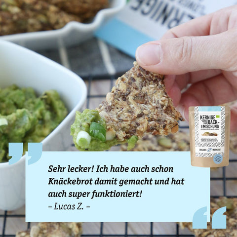 Bio Kernige Lower-Carb* Backmischung – glutenfrei, vegan, eiweiss- und ballaststoffreich