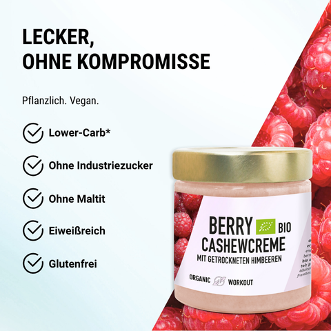 Limitierte Edition Bio Cashew-Himbeer-Creme