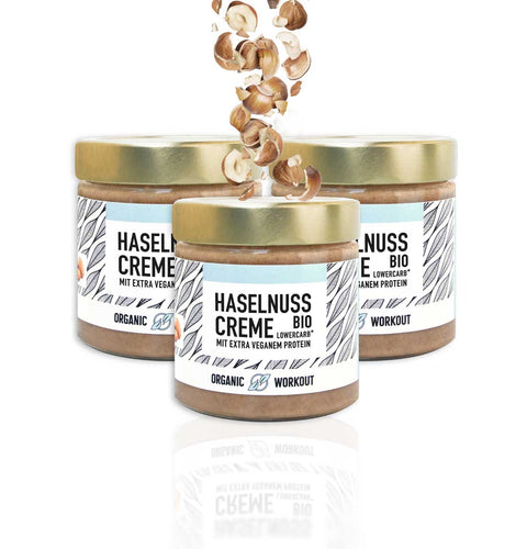 ABVERKAUF Bio Haselnusscreme mit veganem Protein