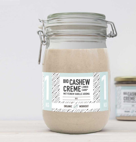 ABVERKAUFCremige Vegane Bio Cashewcreme mit feinem Vanillearoma