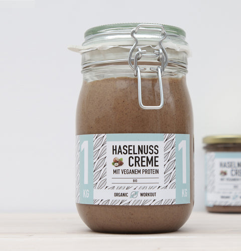 ABVERKAUF Bio Haselnusscreme mit veganem Protein