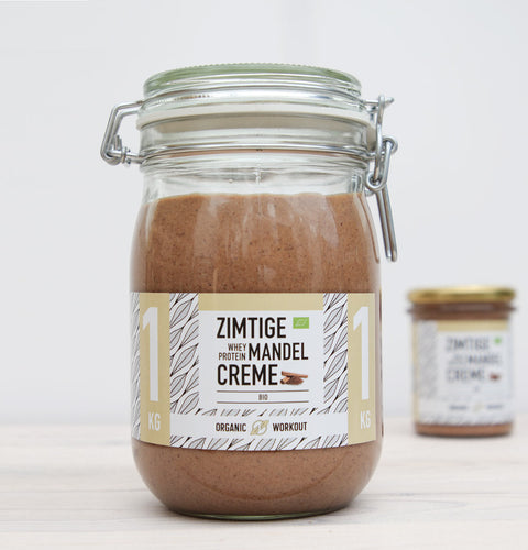 Zimtige Bio Mandelcreme mit Whey-Protein + Vanille (limitierte Sonderedition)