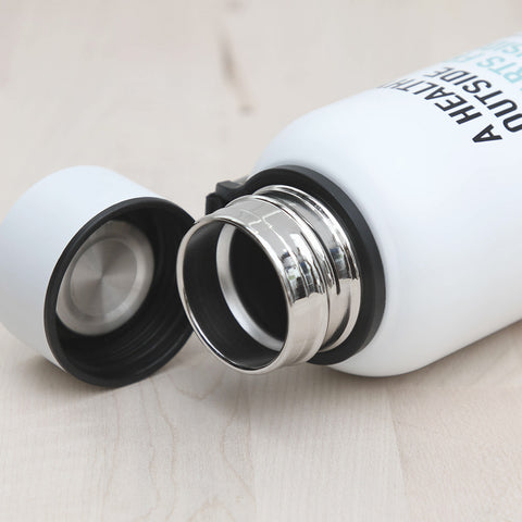 Fitness-Trinkflasche aus Edelstahl ohne Weichmacher und BPA