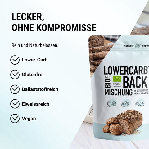 LOWER-CARB* BACKMISCHUNG – für Brötchen, Bagel & Brot-Alternative