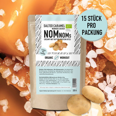 Salted Caramel NomNoms (Protein-Bites) – bio, vegan mit Bio-Erythrit und Bio Erbsenprotein