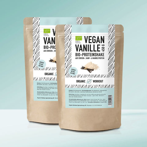 Bio Vegan Vanille Shake mit Protein aus Pflanzlichen Quellen