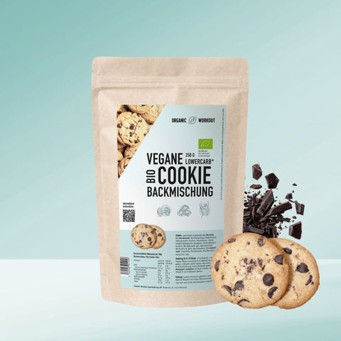 Bio Lower-Carb* vegane Keks-Backmischung für glutenfreie Chocolate-Chip-Cookies