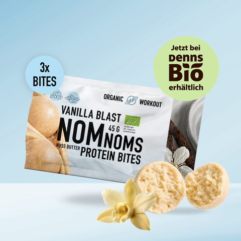 Vanilla Blast NomNoms (Protein-Bites) – bio, vegan mit Bio-Erythrit und Bio Erbsenprotein