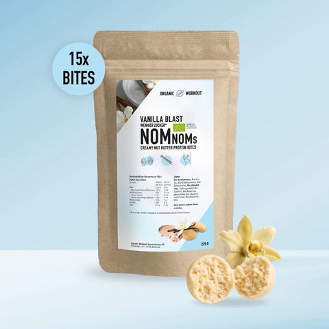 Vanilla Blast NomNoms (Protein-Bites) – bio, vegan mit Bio-Erythrit und Bio Erbsenprotein