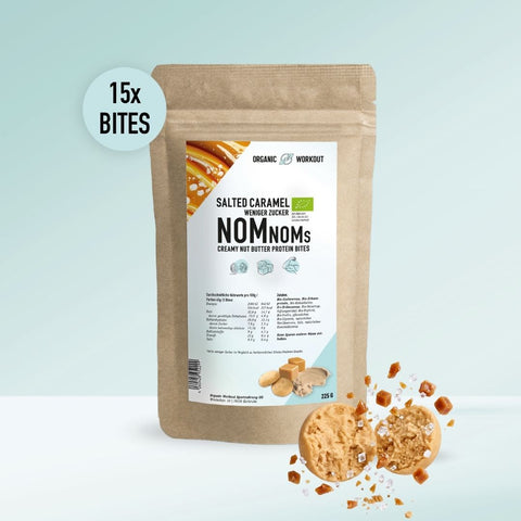 Salted Caramel NomNoms (Protein-Bites) – bio, vegan mit Bio-Erythrit und Bio Erbsenprotein