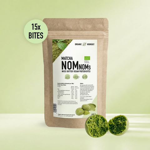 Matcha NomNoms - Protein Bites – Bio, vegan mit Bio-Erythrit und Bio-Erbsenprotein