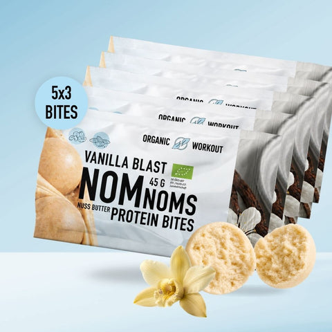 Vanilla Blast NomNoms (Protein-Bites) – bio, vegan mit Bio-Erythrit und Bio Erbsenprotein