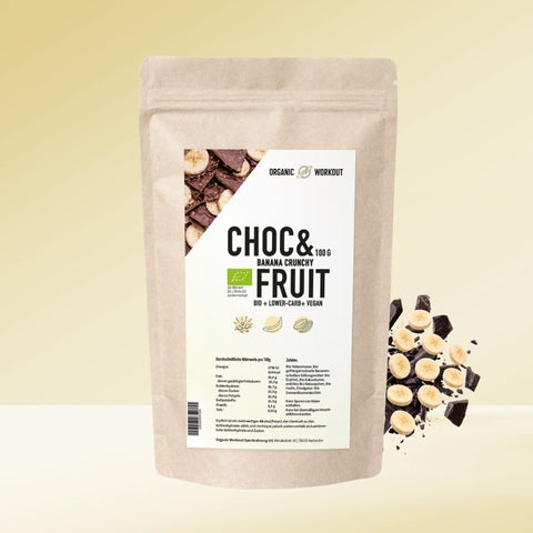 Bio Chocolate & Fruits Crunch Banana - Lower Sugar, vegan & glutenfrei