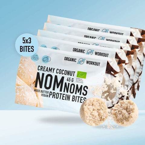 Creamy Coconut NomNoms (Protein-Bites) – bio, vegan mit Bio-Erythrit und Bio Erbsenprotein