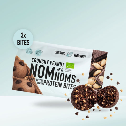 Crunchy Peanut Chocolate NomNoms (Protein-Bites) – bio, vegan mit Extra Protein