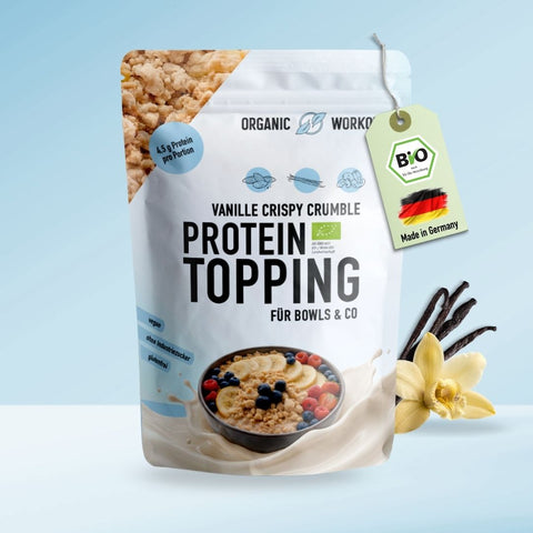 Crispy Vanilla Protein Crumble – bio, vegan mit Bio-Erythrit und Bio Erbsenprotein
