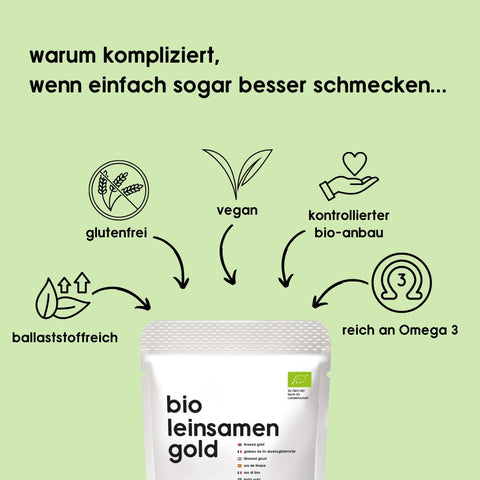 Bio Premium Leinsamen – gold 500 g