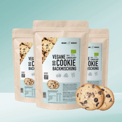 Bio Lower-Carb* vegane Keks-Backmischung für glutenfreie Chocolate-Chip-Cookies