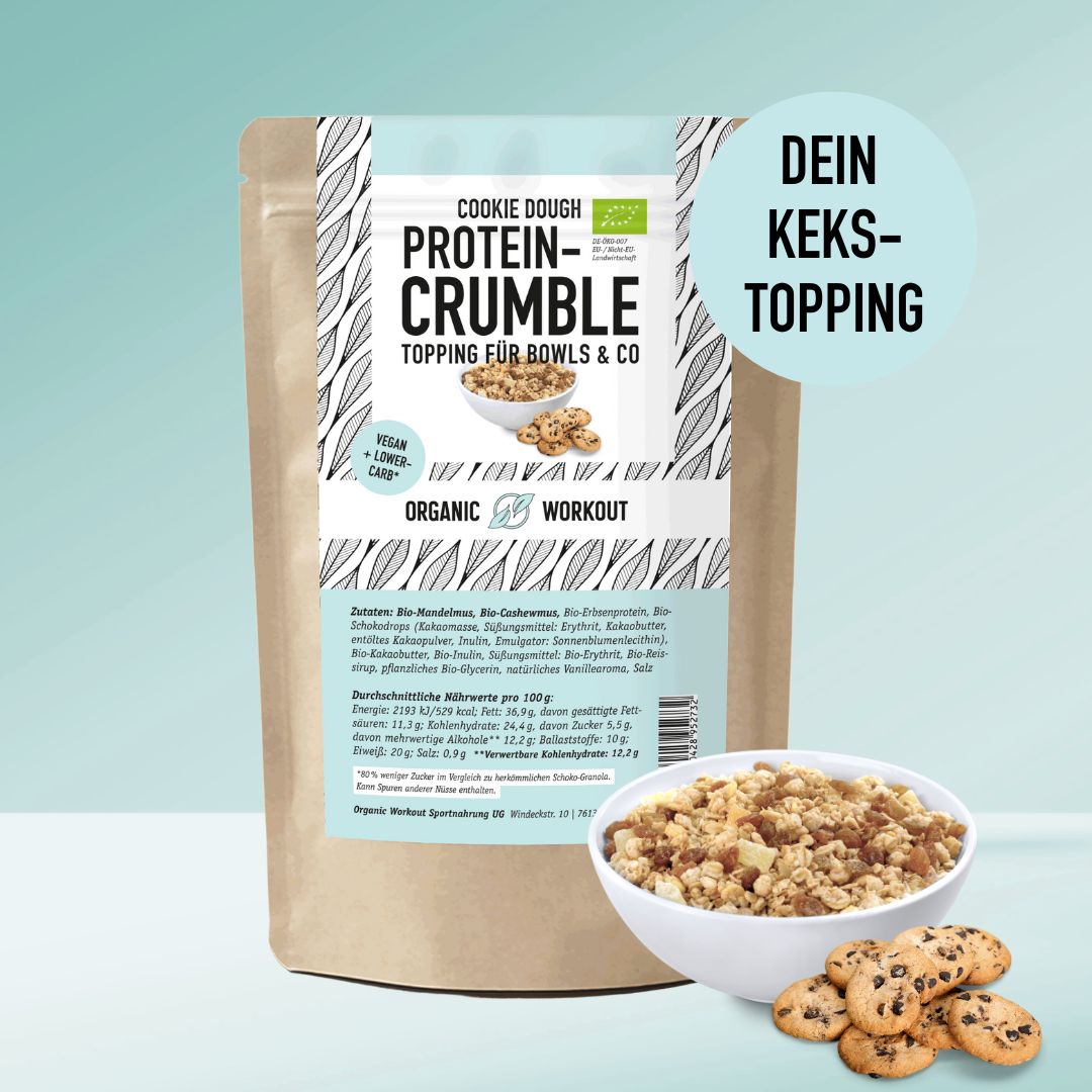 Cookie Dough Protein Crumble – bio, vegan mit Bio-Erythrit und Bio Erb ...