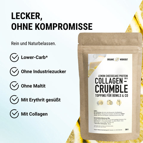 Collagen Protein-Crumble Lemon Cheesecake (200g)