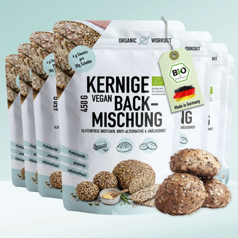 Bio Kernige Lower-Carb* Backmischung – glutenfrei, vegan, eiweiss- und ballaststoffreich