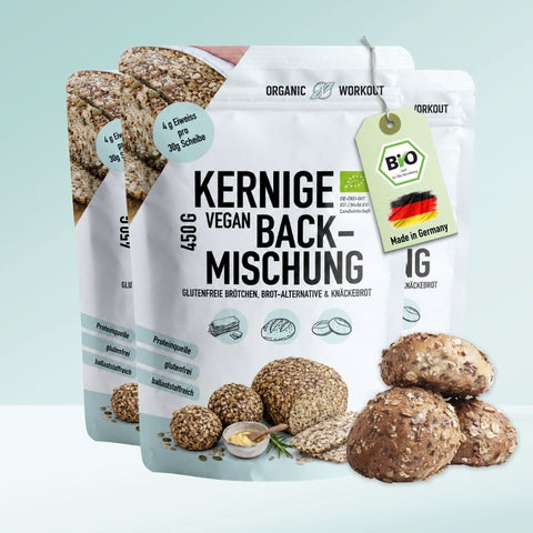 Bio Kernige Lower-Carb* Backmischung – glutenfrei, vegan, eiweiss- und ballaststoffreich
