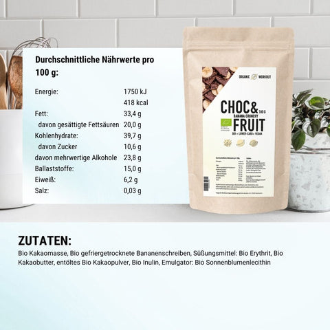 Chocolate & Fruits Crunch-Bundle: Strawberry & Banana (200 g)