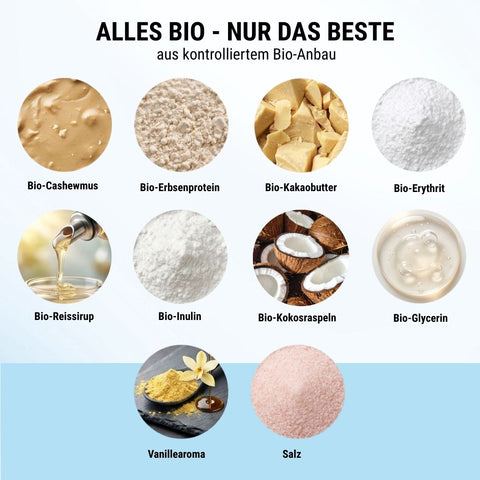 Creamy Coconut NomNoms (Protein-Bites) – bio, vegan mit Bio-Erythrit und Bio Erbsenprotein