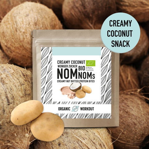 Creamy Coconut NomNoms (Protein-Bites) – bio, vegan mit Bio-Erythrit und Bio Erbsenprotein