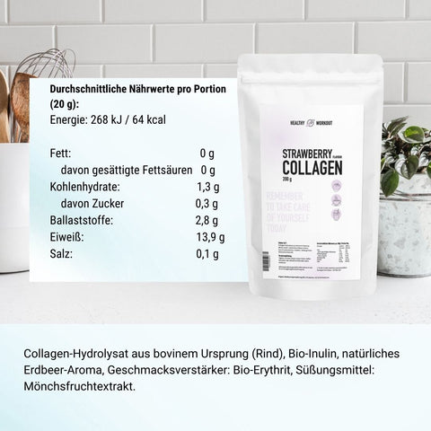Kennenlern Bundle Vanille & Strawberry Flavour Collagen Pulver gesüßt mit Mönchsfruchtextrakt