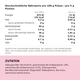 Nährwerte und Zutaten des Bio Erdbeer Bowl Flavour Powders pro 100 g und 5 g Portion