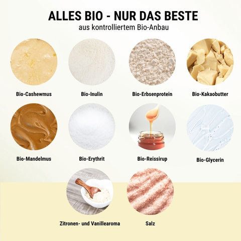 LIMITED EDITION Lemon Cheesecake NomNoms (Protein-Bites) – bio, vegan mit Bio-Erythrit und Bio Erbsenprotein