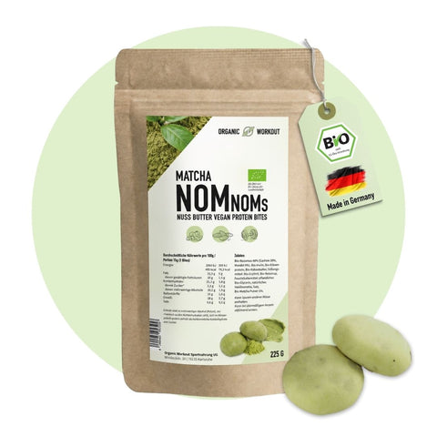 Matcha NomNoms - Protein Bites – Bio, vegan mit Bio-Erythrit und Bio-Erbsenprotein